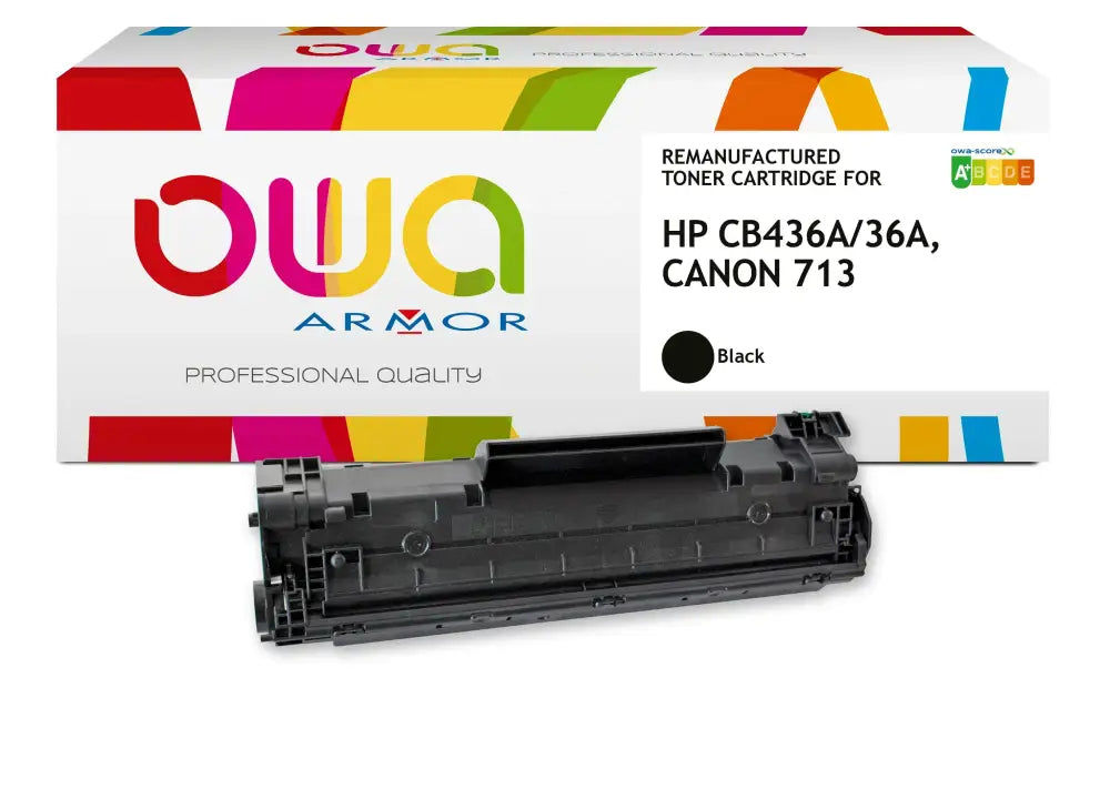 CANON 713 HP CB436A - Cartouche laser compatible et - extra haute capacité - Noir - Toner remanufacturé OWA