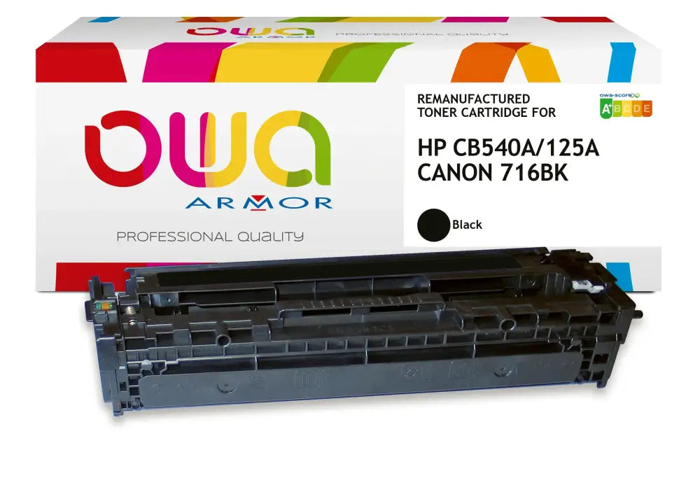 CANON 716BK HP CB540A - Cartouche laser compatible - Noir - Toner remanufacturé OWA