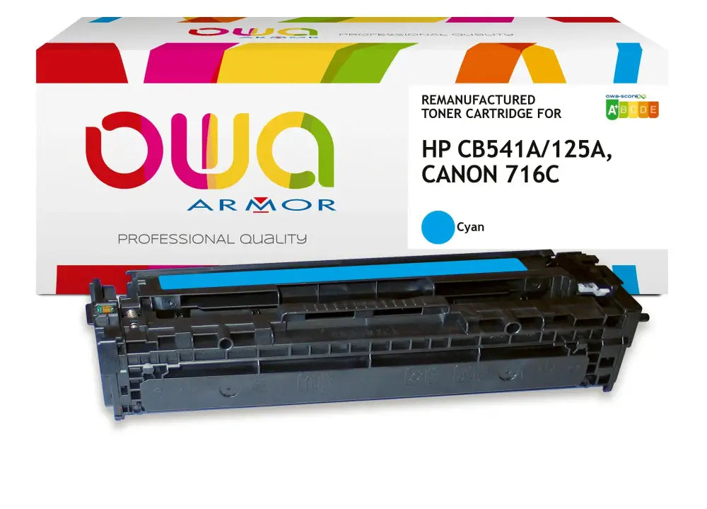 CANON 716C HP CB541A - Cartouche laser compatible - Cyan - Toner remanufacturé OWA