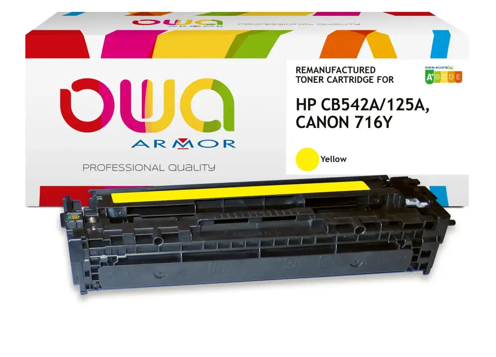 CANON 716Y HP CB542A - Cartouche laser compatible - Jaune - Toner remanufacturé OWA