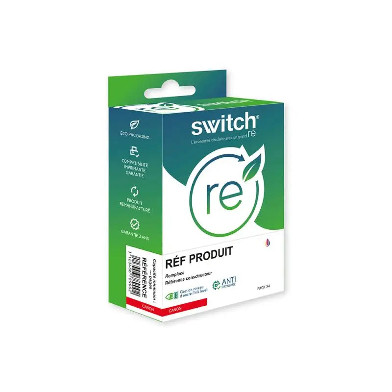 Canon CL 513 2971B001, Cartouche 3 Couleurs remanufacturé Switch RE