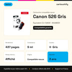 Canon 526 Cartouche Grey compatible équivalent à CLI-526GY, 4544B001 · Switch : caractéristiques
