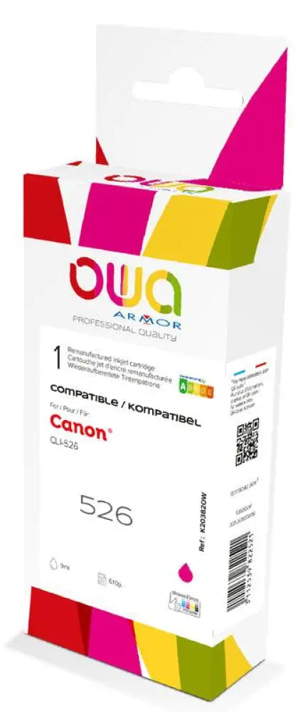 CANON CLi-526 - Cartouche compatible - Magenta - Jet d’encre remanufacturé OWA