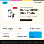 Canon 581XXL Cartouche Photo Blue compatible équivalent à CLI581PBXXL, 1999C001 · Switch : caractéristiques