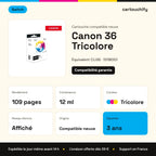 Canon 36 Cartouche Tricolore compatible équivalent à CLI36, 1511B001 · Switch : caractéristiques