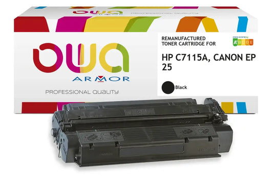 CANON EP-25 HP C7115A - Cartouche laser compatible - Noir - Toner remanufacturé OWA