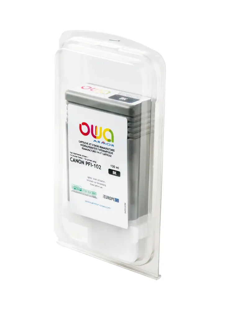 CANON PFI-102 - Cartouche compatible traceur - Noir - Jet d’encre remanufacturé OWA