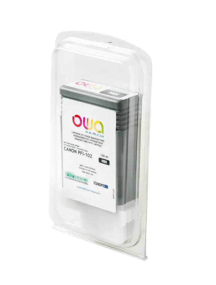 CANON PFI-102 - Cartouche compatible traceur - Noir Mat - Jet d’encre remanufacturé OWA