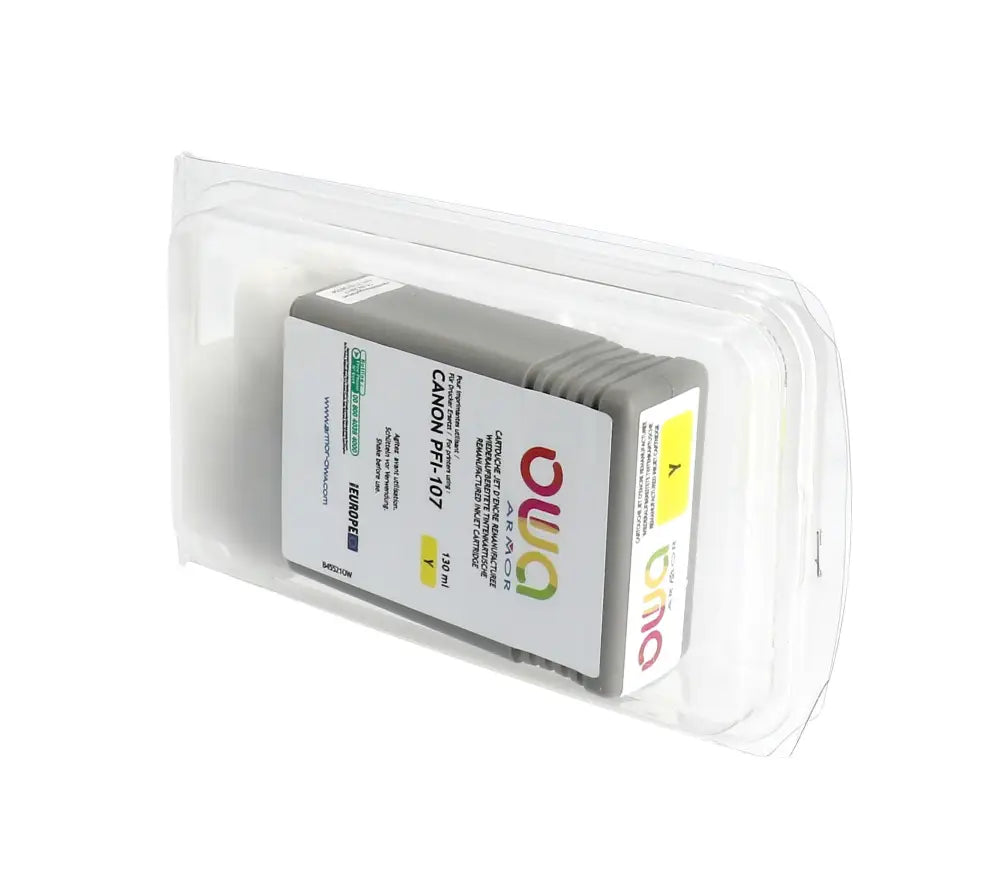 CANON PFI-107 - Cartouche compatible traceur - Jaune - Jet d’encre remanufacturé OWA