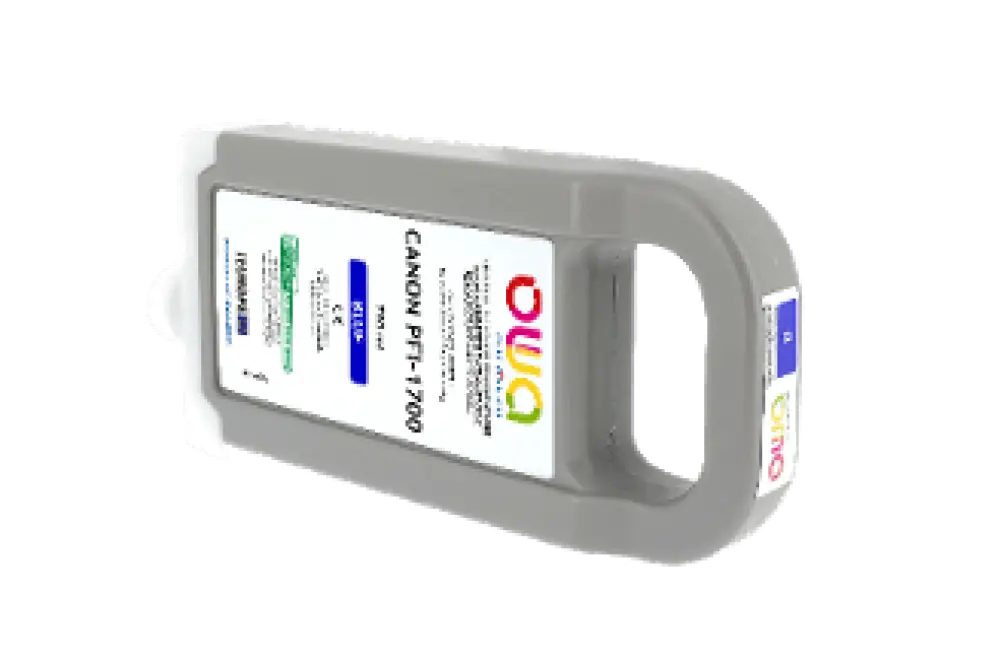 CANON PFI-1700 - Cartouche compatible traceur - Bleu - Jet d’encre remanufacturé OWA