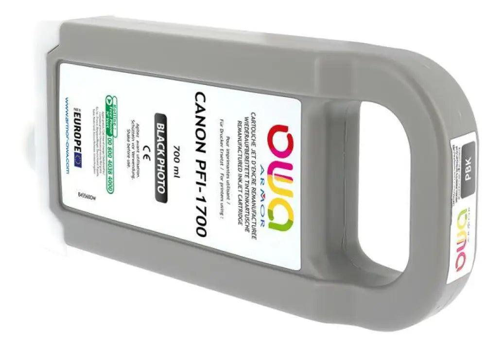 CANON PFI-1700 - Cartouche compatible traceur - Noir Photo - Jet d’encre remanufacturé OWA