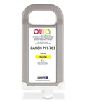 CANON PFI-703 - Cartouche compatible traceur - Jaune - Jet d’encre remanufacturé OWA