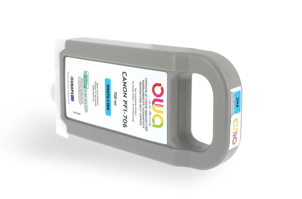 CANON PFI-706 - Cartouche compatible traceur - Cyan Clair - Jet d’encre remanufacturé OWA