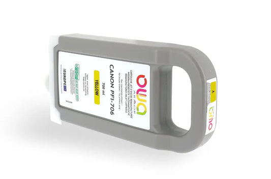 CANON PFI-706 - Cartouche compatible traceur - Jaune - Jet d’encre remanufacturé OWA