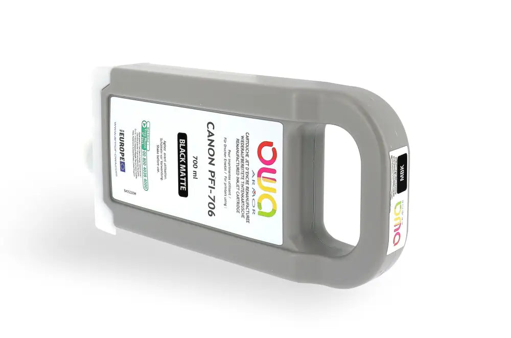 CANON PFI-706 - Cartouche compatible traceur - Noir Mat - Jet d’encre remanufacturé OWA