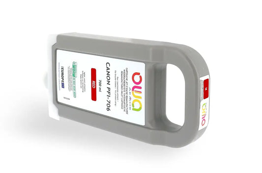 CANON PFI-706 - Cartouche compatible traceur - Rouge - Jet d’encre remanufacturé OWA