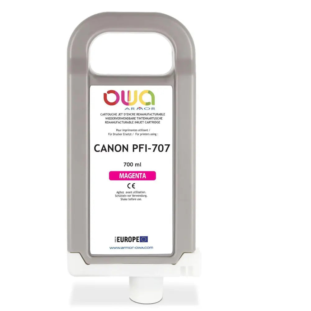 CANON PFI-707 - Cartouche compatible traceur - Magenta - Jet d’encre remanufacturé OWA