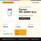 Canon PFI-101GY Cartouche Gris compatible équivalent à 0892B001 : caractéristiques