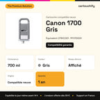 Canon 1700 Cartouche Gris compatible équivalent à 0781C001, PFI1700GY : caractéristiques