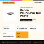 Canon PFI-702PGY Cartouche Gris Photo compatible équivalent à 2222B001 : caractéristiques