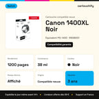 Canon 1400XL Cartouche Noir compatible équivalent à PG-1400, 9182B001 · Switch : caractéristiques