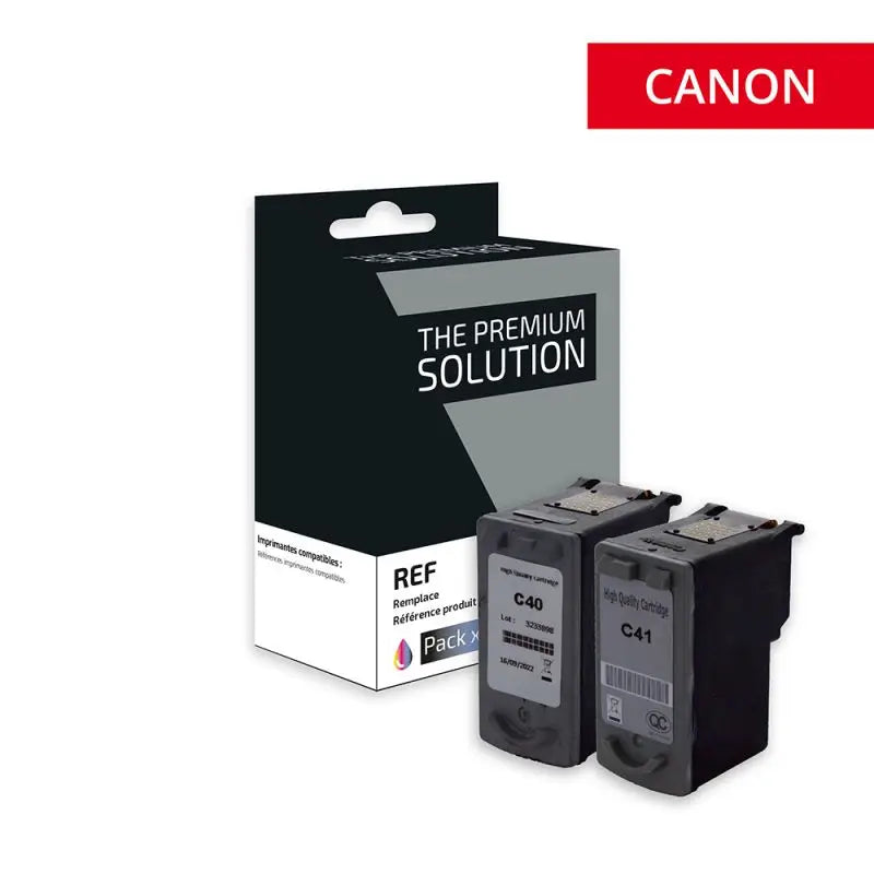 Canon 40/41 Cartouche Pack 2 Couleurs remanufacturé équivalent à PG40 CL41 0615B001