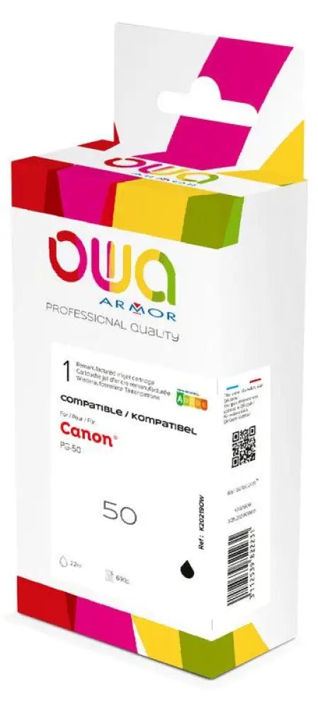 CANON PG-50 - Cartouche compatible - Noir - Jet d’encre remanufacturé OWA