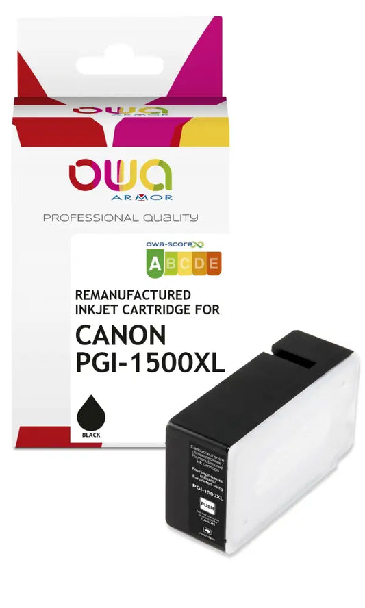 CANON PGI-1500XL - Cartouche compatible - haute capacité - Noir - Jet d’encre remanufacturé OWA