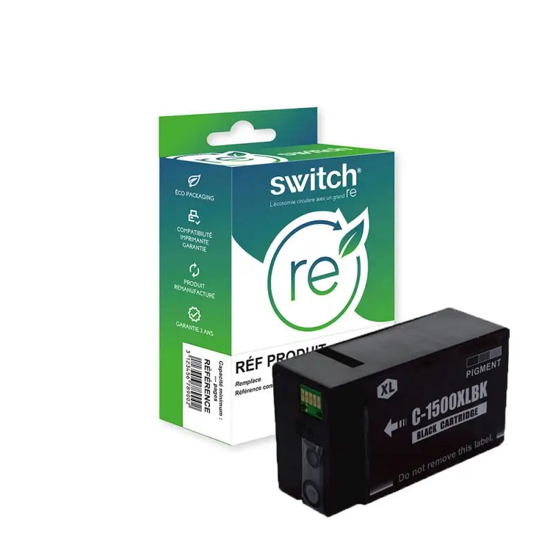 Canon 1500XL Cartouche Noir remanufacturé équivalent à PG-1500 9182B001 · Switch RE