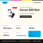 Canon 520 Cartouche Noir compatible équivalent à PGI-520, 2932B001 · Switch : caractéristiques