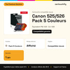 Canon 525/526 Pack 5 Couleurs The Premium Solution : garantie 1 an