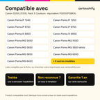 Imprimantes compatibles avec Canon 550XL/551XL Cartouche Pack 5 Couleurs compatible équivalent à PGI550PGBKXL, CLI551XL