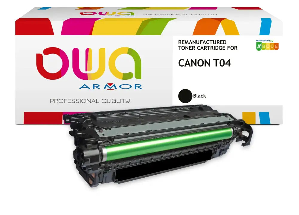 CANON T04BK - Cartouche laser compatible - Noir - Toner remanufacturé OWA
