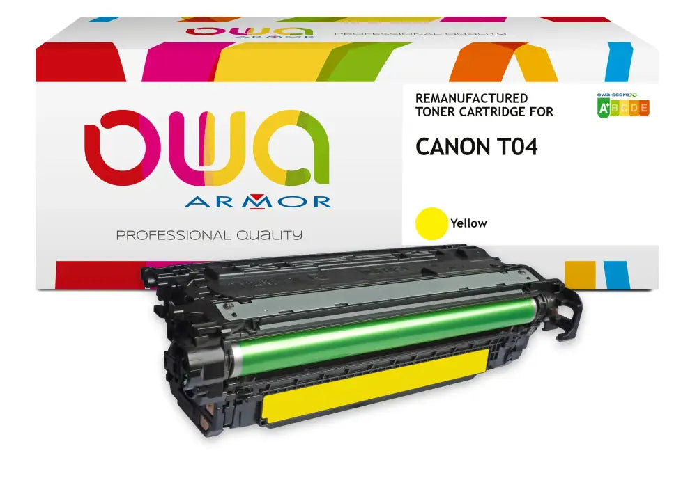 CANON T04Y - Cartouche laser compatible - Jaune - Toner remanufacturé OWA