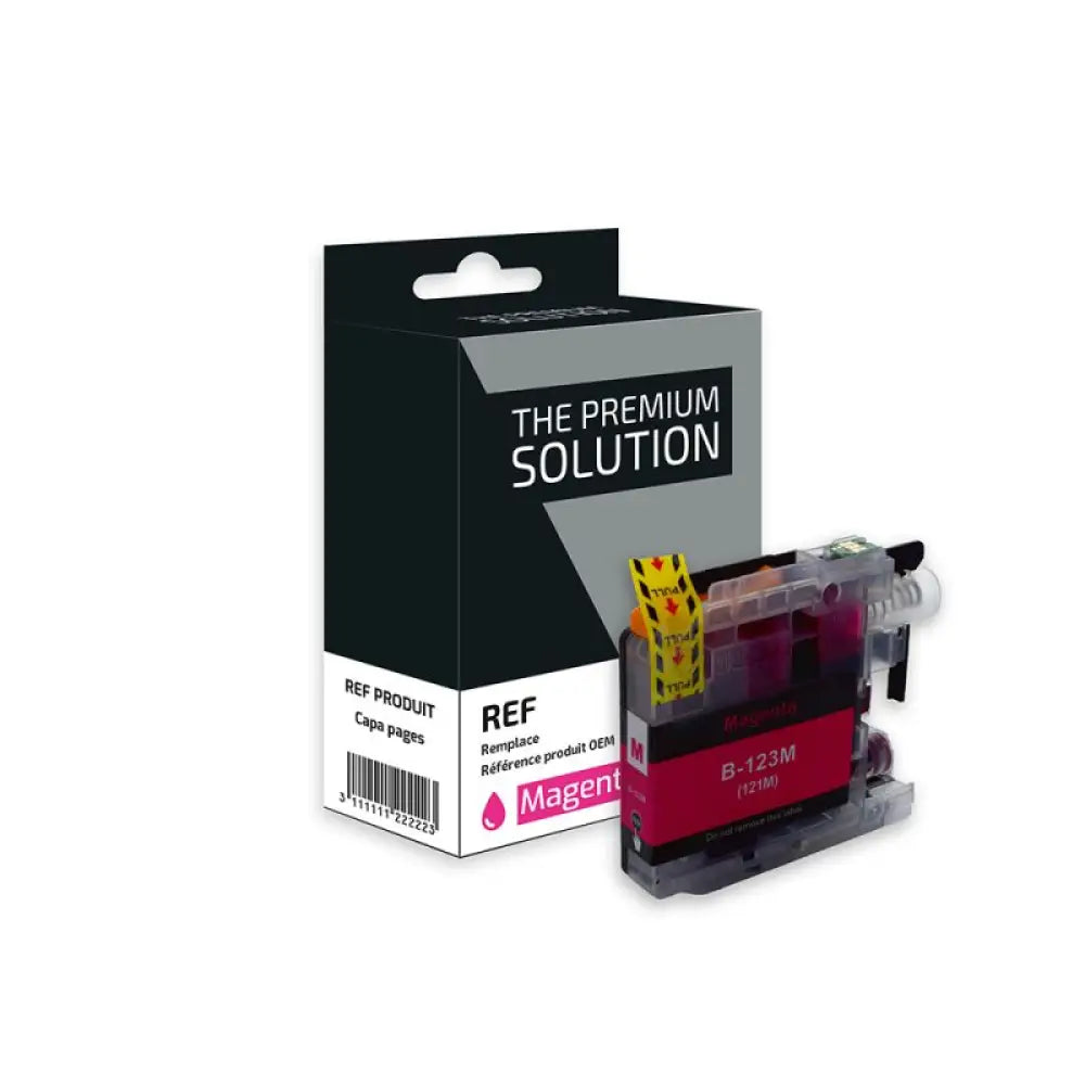 Cartouche compatible Brother LC121/LC123 Magenta - Jet d’encre The Premium Solution