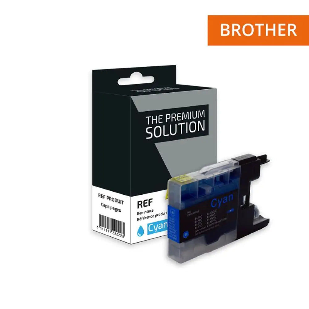 Cartouche compatible Brother LC1220/1240 Cyan - Jet d’encre The Premium Solution