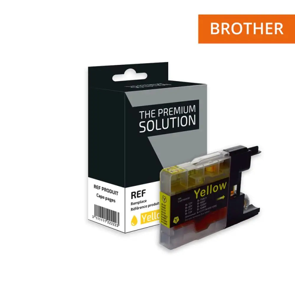 Cartouche compatible Brother LC1220/LC1240 Jaune - Jet d’encre The Premium Solution