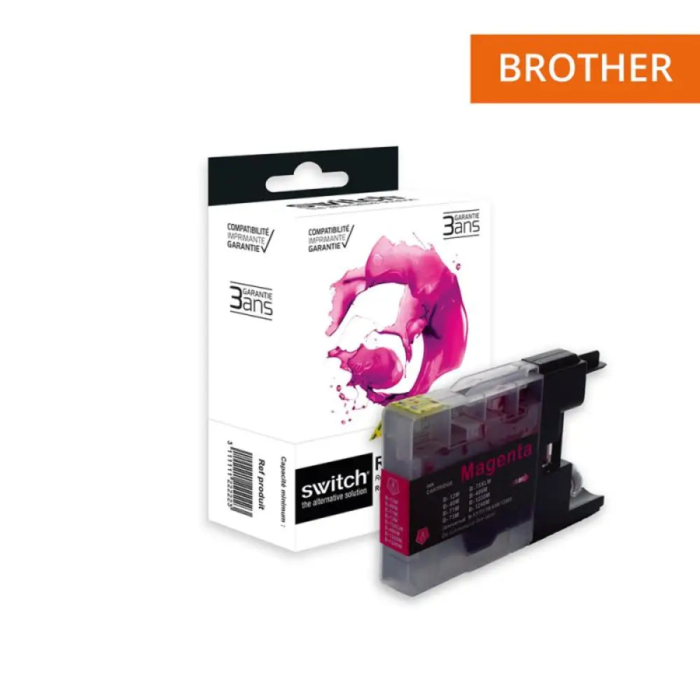 Cartouche compatible Brother LC1220/LC1240 Magenta - Jet d’encre Switch