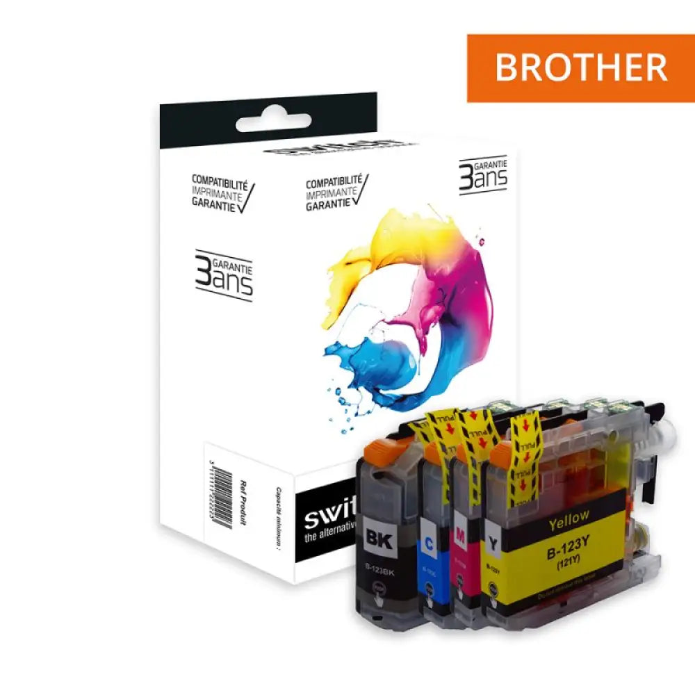Cartouche compatible Brother LC123 Pack 4 Couleurs - Jet d’encre Switch
