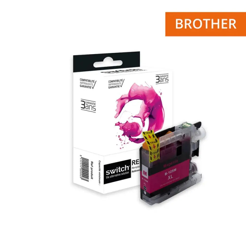 Cartouche compatible Brother LC125 Magenta - Jet d’encre Switch