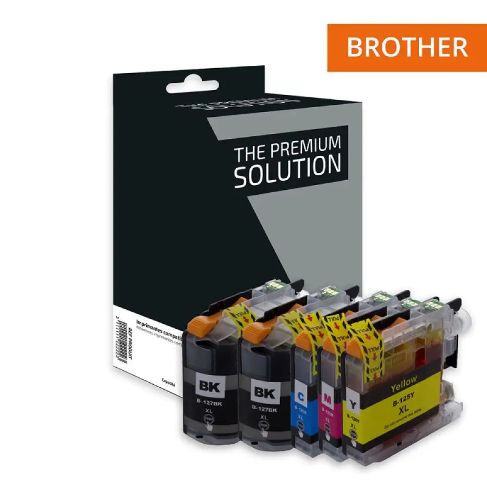 Cartouche compatible Brother LC125XL/LC127XL Pack 4 Couleurs - Jet d’encre The Premium Solution