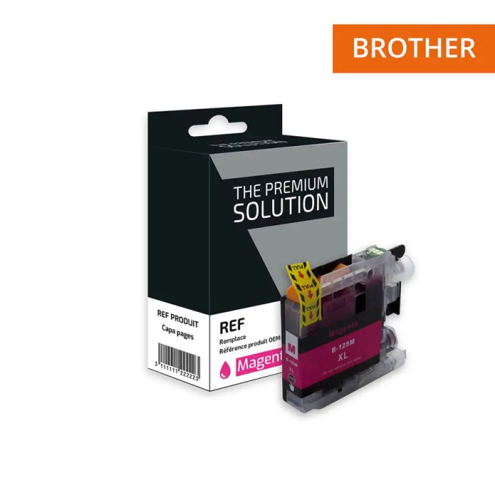 Cartouche compatible Brother LC125XL Magenta - Jet d’encre The Premium Solution