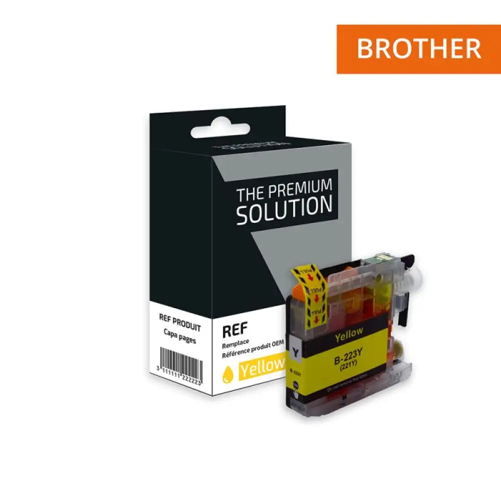 Cartouche compatible Brother LC223 Jaune - Jet d’encre The Premium Solution