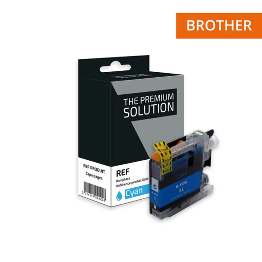Cartouche compatible Brother LC225XL Cyan - Jet d’encre The Premium Solution