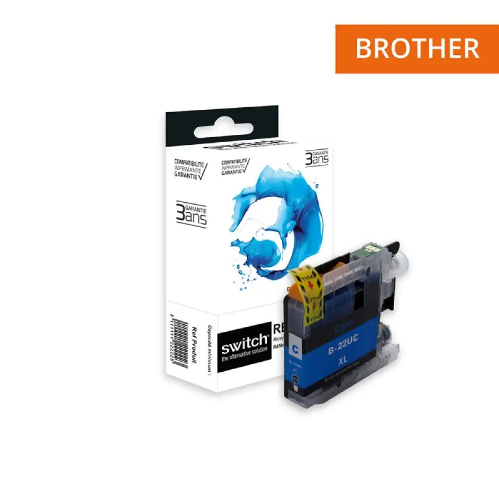 Cartouche compatible Brother LC22U Cyan - Jet d’encre Switch