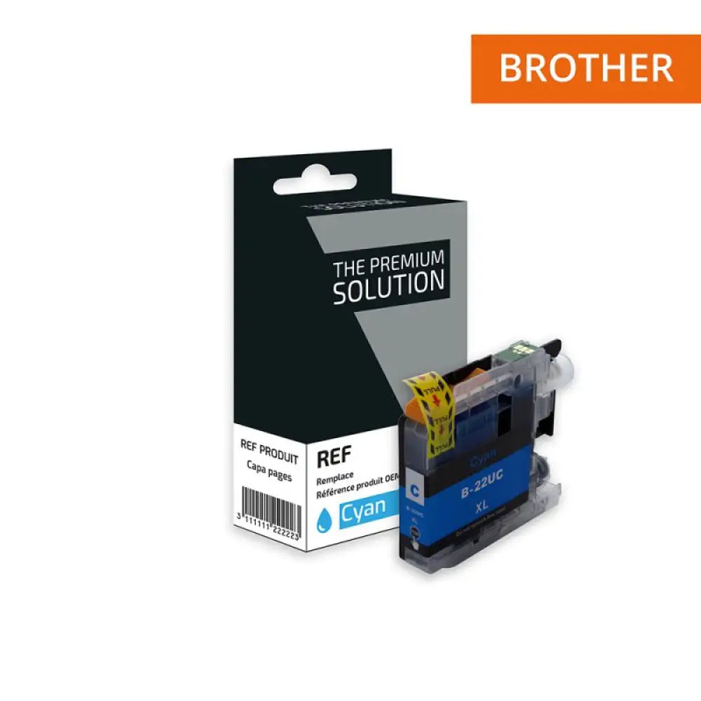 Cartouche Brother LC22U Cyan compatible - Jet d’encre The Premium Solution