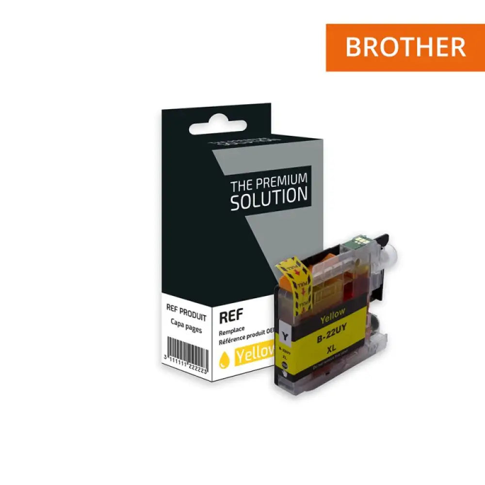 Cartouche compatible Brother LC22U Jaune - Jet d’encre The Premium Solution