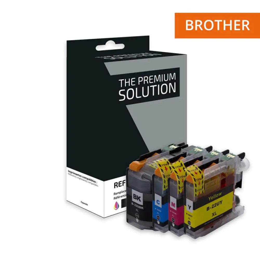 Cartouche compatible Brother LC22U Pack 4 Couleurs - Jet d’encre The Premium Solution