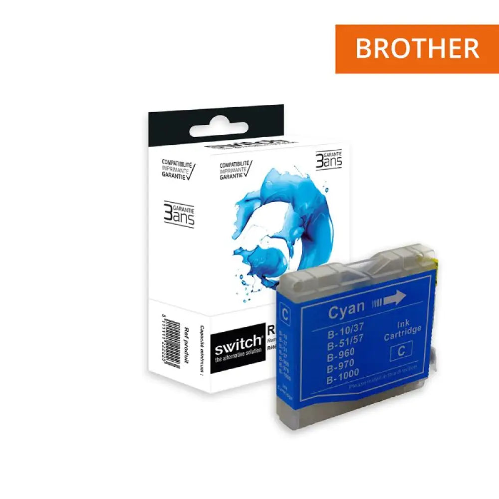 Cartouche compatible Brother LC970/LC1000 C Cyan - Jet d’encre Switch