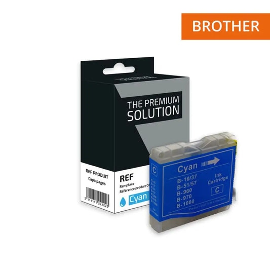 Cartouche compatible Brother LC970/LC1000 Cyan - Jet d’encre The Premium Solution
